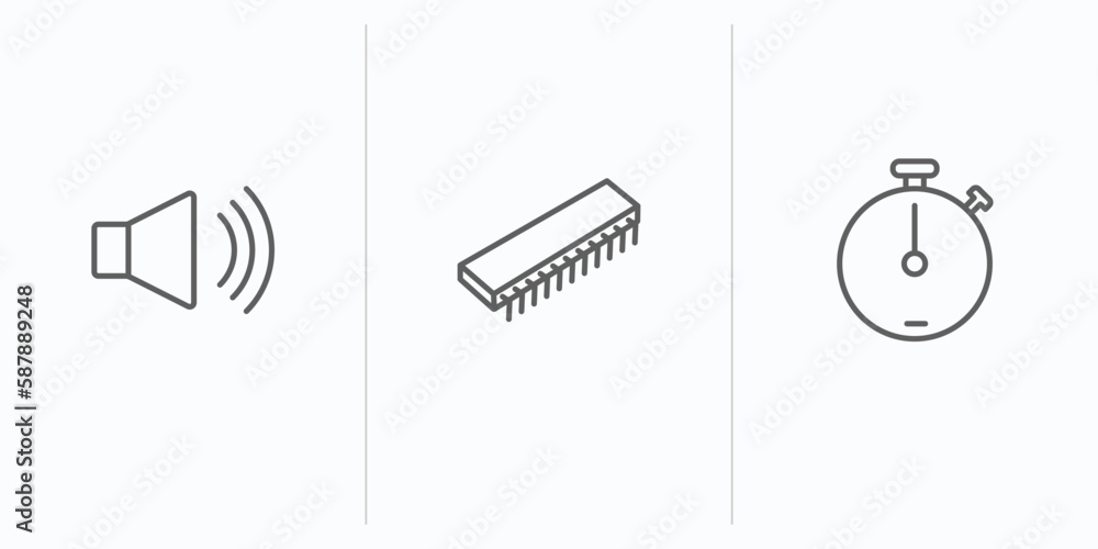 Poster outline icons set. thin line icons such as , vector. linear icon sheet can be used web and