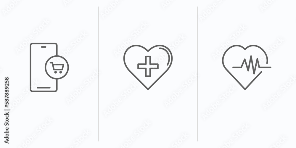 Poster outline icons set. thin line icons such as , vector. linear icon sheet can be used web and