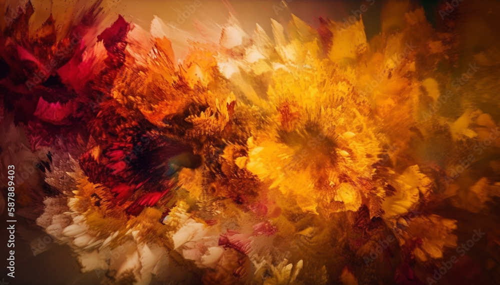 Aufkleber vibrant abstract backdrop explodes with fiery creativity generated by ai