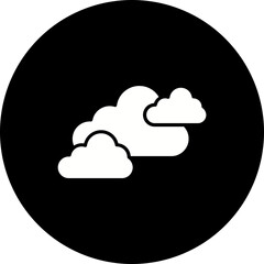 Clouds Glyph Inverted Icon