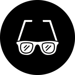 Glasses Glyph Inverted Icon