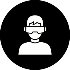Fototapeta premium Vr Glyph Inverted Icon
