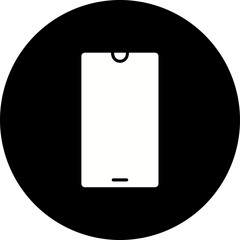 Smart Phone Glyph Inverted Icon