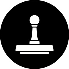 Stamp Glyph Inverted Icon