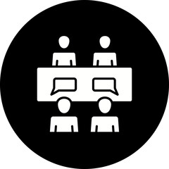 Meeting Glyph Inverted Icon