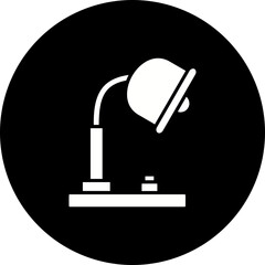 Table Lamp Glyph Inverted Icon