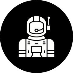 Astronaut Glyph Inverted Icon