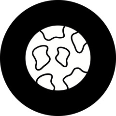 Earth Glyph Inverted Icon