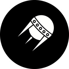 Sputnik Glyph Inverted Icon