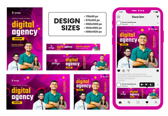 Digital Agency Web Banner Design Template