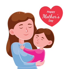 Obraz na płótnie Canvas Happy mother's day design illustration