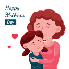 Happy mothers day vector illustration