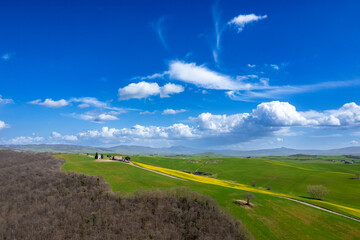 Tuscany spring whit an amazing sky
