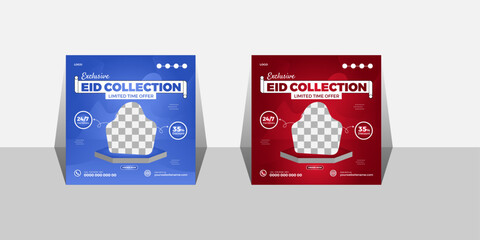 Brand new exclusive bag collection sale Eid Special Discount social media post banner template