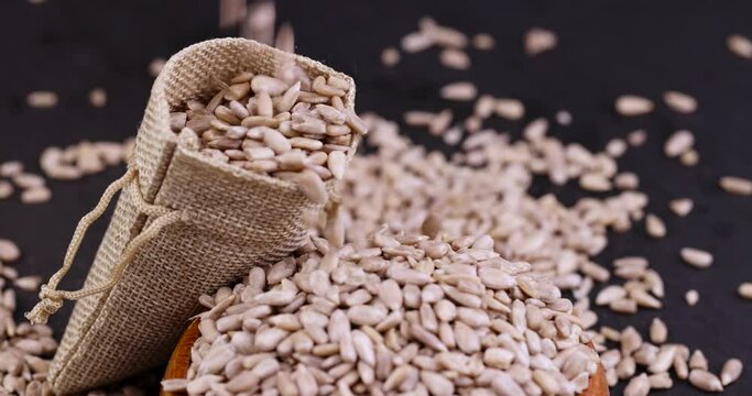 sprinkle , Sunflower seeds peeled from the black shell, scattered sunflower seeds peeled from the shell