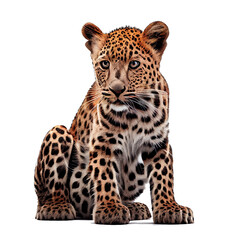 leopard isolated on white background