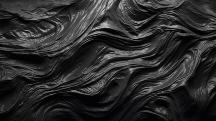 Black dark gray stone texture, nature wave background Generated AI