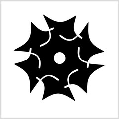 Flower icon black color. Vector Illustration for Icon, Symbol, Logo etc