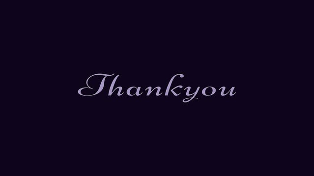 Thank You vidio animation text design simple