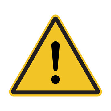 Caution sign. yellow danger warning vector. attention alert symbol. triangle clipart for toxic chemicals beware. vector icon for safety advisory. general caution signs indicate precaution prevention.