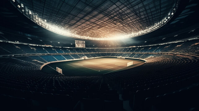 Soccer Stadium. Sport Arena. Generated AI
