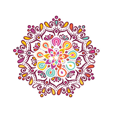 abstract floral mandala design