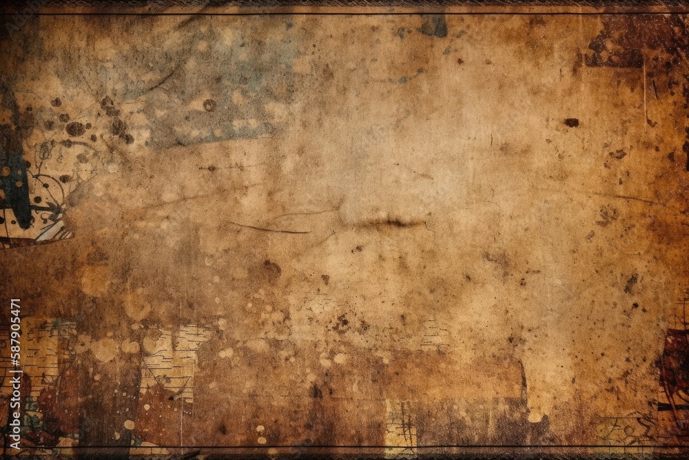 Poster grungy black-bordered background with a distressed texture. generative ai