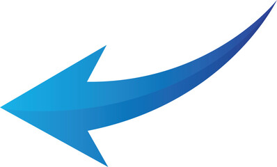 blue arrow left icon symbol. Transparent Background Blue Arrow Png