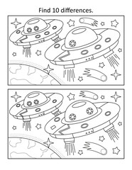 Difference game with UFO ships in Earth orbit
