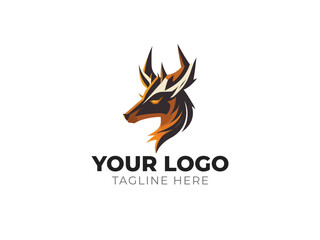Obraz premium Deer Head Logo Vector for Elegant Branding