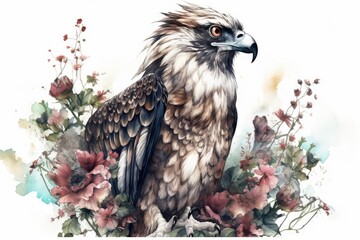 Floral Osprey Sublimation Clipart