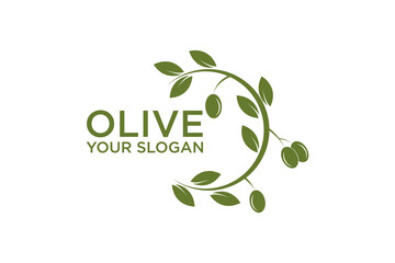 olive oil logo for modern female beauty
