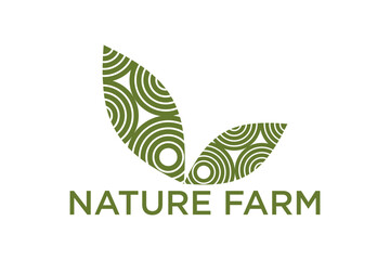 creative leaf and olive oil logo design icon