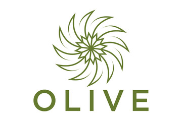 olive branch logo design