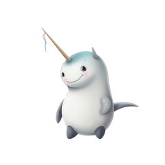 narwhal isolated on white