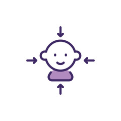 Focus icon vector stock.