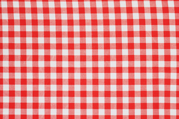 red white plaid tablecloth background