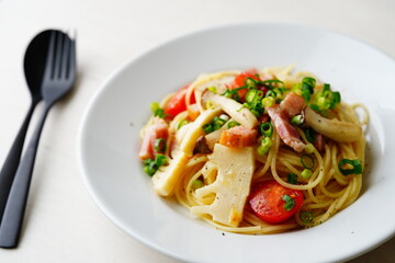 タケノコのペペロンチーノ