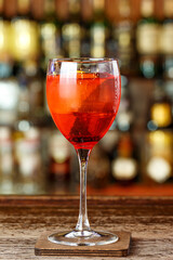 Aperol spritz in the nightclub