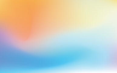 Orange and blue colored mesh gradient. Messy color mix artwork.
