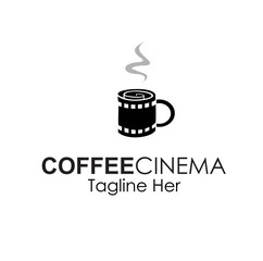 coffee cinema logo design concept