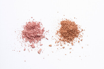 Pink and beige eye shadows