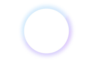 青色と紫色の柔らかい円のフレーム素材(透過)