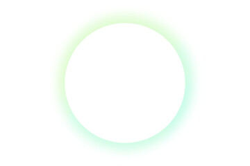 黄緑色と緑色の柔らかい円のフレーム素材(透過)
