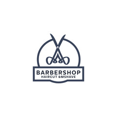 Barbershop logo design vector
