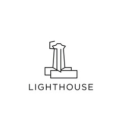 lighthouse logo icon vector template