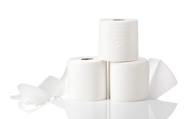 Paper towels isolated on a white background.