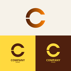 The Letter C Logo Template with a blend of elegant and professional dark brown and light yellow gradation colors is perfect for your company identity