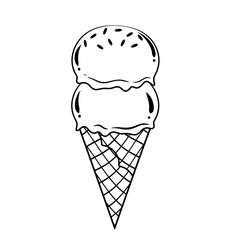 Black ice cream outline.