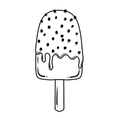 Black ice cream outline.